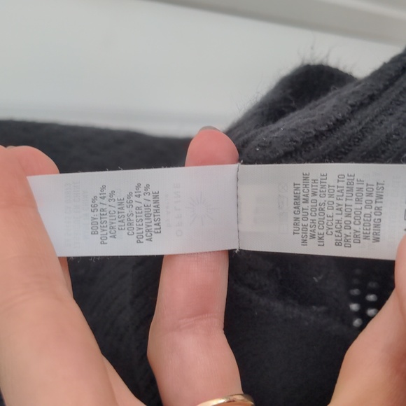 Aerie Offline Open Knit Sweater Black Size XS - Picture 8 of 8